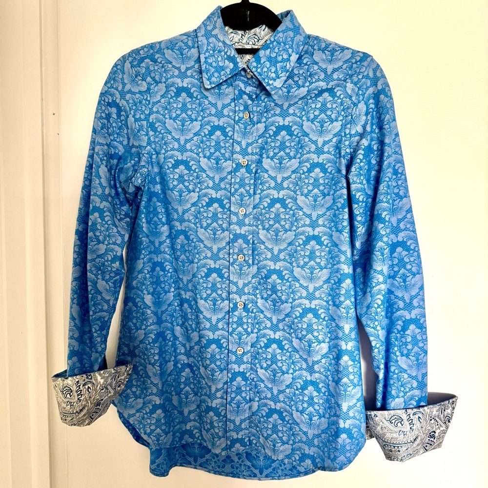 Robert Graham Azure Blue Blouse